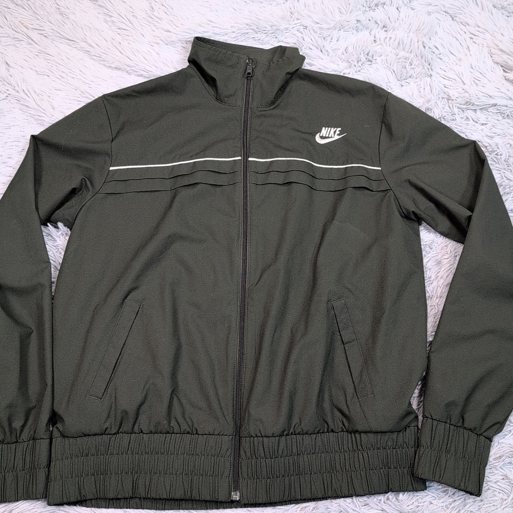 Vintage Nike Jacket Womens XL Green Y2K‎ Training Track Windbreaker Zip Up